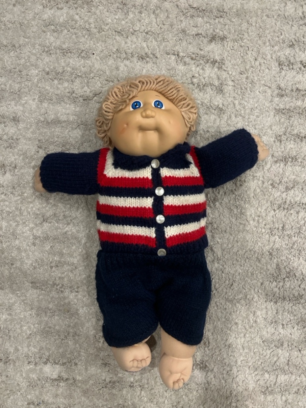 Vintage 1984 Coleco Cabbage Patch Kid Boy#2 Blonde Blue Eyes W/ BC